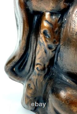 Ancienne statue japonaise en métal hotei sculpture figurine décorative