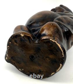 Ancienne statue japonaise en métal hotei sculpture figurine décorative