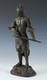 Ancienne Statue Japonaise Sculpture En Bronze Guerrier Bouddhiste Basara Taisho