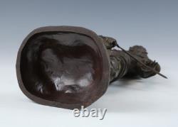 Ancienne statue japonaise sculpture en bronze guerrier bouddhiste Basara Taisho