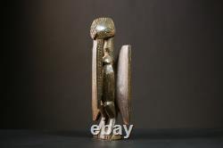 Ancienne statue oiseau sénoufo en bois art tribal sculpture décoration