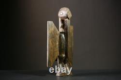 Ancienne statue oiseau sénoufo en bois art tribal sculpture décoration