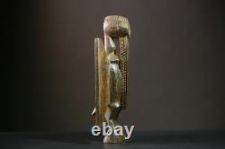 Ancienne statue oiseau sénoufo en bois art tribal sculpture décoration