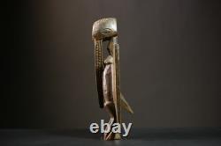 Ancienne statue oiseau sénoufo en bois art tribal sculpture décoration