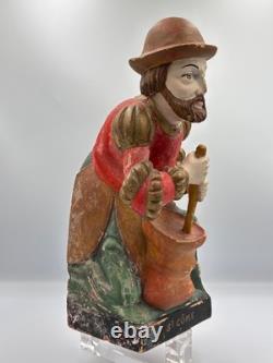 Ancienne statue religieuse bois sculpté Saint Côme Patron Chirurgiens martyr