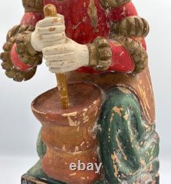 Ancienne statue religieuse bois sculpté Saint Côme Patron Chirurgiens martyr
