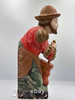 Ancienne statue religieuse bois sculpté Saint Côme Patron Chirurgiens martyr