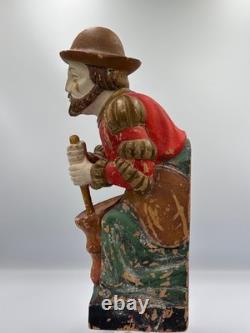 Ancienne statue religieuse bois sculpté Saint Côme Patron Chirurgiens martyr