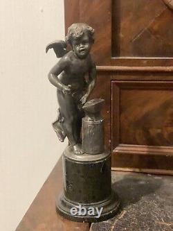 Ancienne statue sculpture cherubin WMF 1900