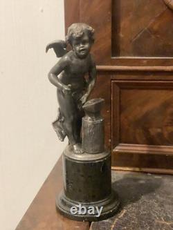 Ancienne statue sculpture cherubin WMF 1900