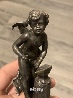 Ancienne statue sculpture cherubin WMF 1900