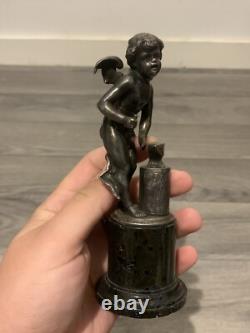 Ancienne statue sculpture cherubin WMF 1900