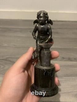 Ancienne statue sculpture cherubin WMF 1900