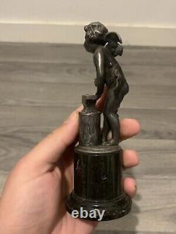 Ancienne statue sculpture cherubin WMF 1900