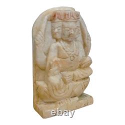 Ancienne statue / sculpture de Dieu Brahma en pierre de marbre sculptée à la