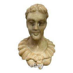 Ancienne statue / sculpture homme en pierre de marbre sculptée à la main