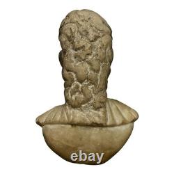 Ancienne statue / sculpture homme en pierre de marbre sculptée à la main