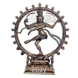 Ancienne statue sculpture idole Nataraja Shiva en polyrésine finition pour