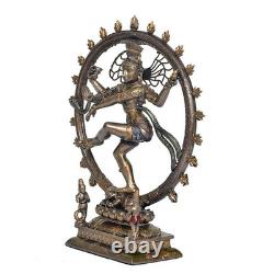 Ancienne statue sculpture idole Nataraja Shiva en polyrésine finition pour
