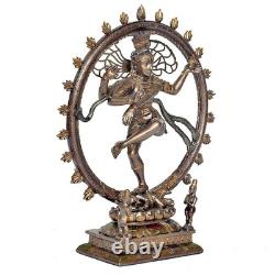 Ancienne statue sculpture idole Nataraja Shiva en polyrésine finition pour
