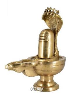 Ancienne statue shivling sculpture seigneur Shiva Lingam en laiton baleine bl