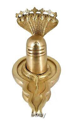 Ancienne statue shivling sculpture seigneur Shiva Lingam en laiton baleine bl