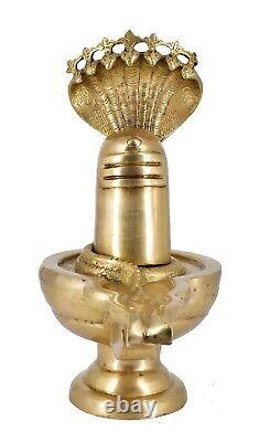 Ancienne statue shivling sculpture seigneur Shiva Lingam en laiton baleine bl