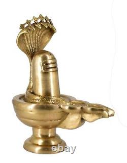 Ancienne statue shivling sculpture seigneur Shiva Lingam en laiton baleine bl