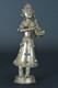 Ancienne Statuette En Argent Personnage Parade Ethnique Inde Asie Thailande