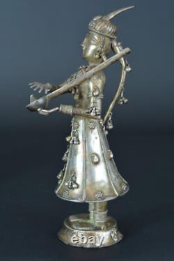Ancienne statuette en Argent Personnage parade Ethnique Inde Asie Thailande