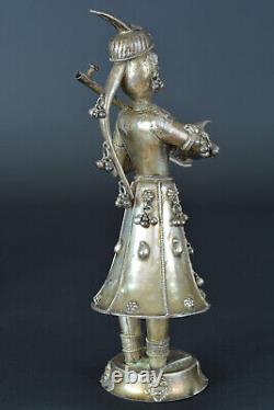 Ancienne statuette en Argent Personnage parade Ethnique Inde Asie Thailande