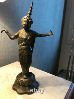 Ancienne statuette en bronze danseuse cambodgienne