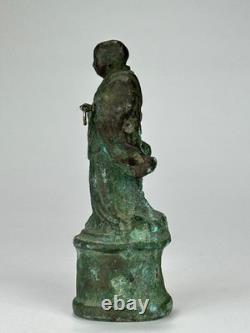 Ancienne statuette en bronze statue sculpture art okimono cuivre japonais