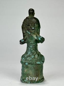 Ancienne statuette en bronze statue sculpture art okimono cuivre japonais