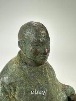 Ancienne statuette en bronze statue sculpture art okimono cuivre japonais