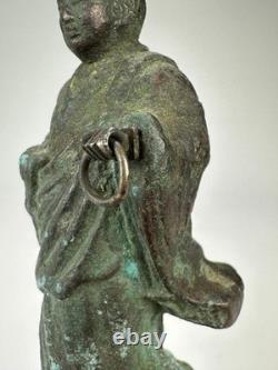 Ancienne statuette en bronze statue sculpture art okimono cuivre japonais