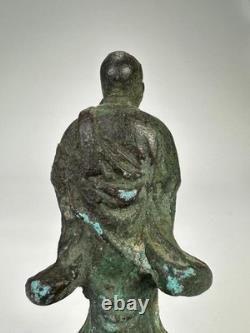 Ancienne statuette en bronze statue sculpture art okimono cuivre japonais