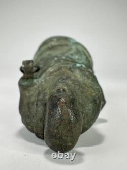 Ancienne statuette en bronze statue sculpture art okimono cuivre japonais