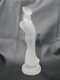 Ancienne statuette femme nue en verre art deco ETLING 94 statue glass sculpture