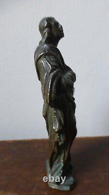 Ancienne statuette sculpture bronze. Saint personnage. XVIIIème. Antique bronze