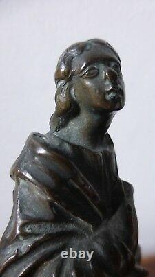 Ancienne statuette sculpture bronze. Saint personnage. XVIIIème. Antique bronze