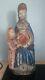 Ancienne Vierge Sainte Anne à L' Enfant Statue Religieuse Sculpture