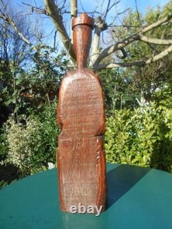 Ancienne vierge enfant bois sculpté style moyen age haute époque Auvergne 49 cm