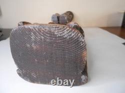 Ancienne vierge enfant bois sculpté style moyen age haute époque Auvergne 49 cm