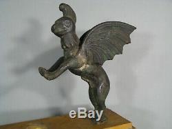 Animal Fabuleux Chimère Ancienne Sculpture Bronze Style Antique