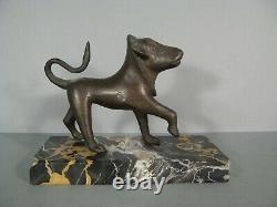 Animal Mythologique Statue Lion Stylisé Sculpture Animalière Bronze Ancien