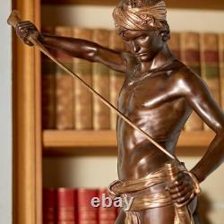 Anthonin Mercié. Bronze ancien Barbedienne.''David et Goliath'' 71 cm