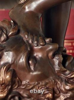 Anthonin Mercié. Bronze ancien Barbedienne.''David et Goliath'' 71 cm