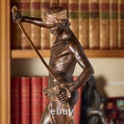 Anthonin Mercié. Bronze ancien Barbedienne.''David et Goliath'' 71 cm