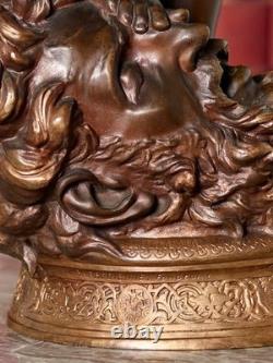 Anthonin Mercié. Bronze ancien Barbedienne.''David et Goliath'' 71 cm